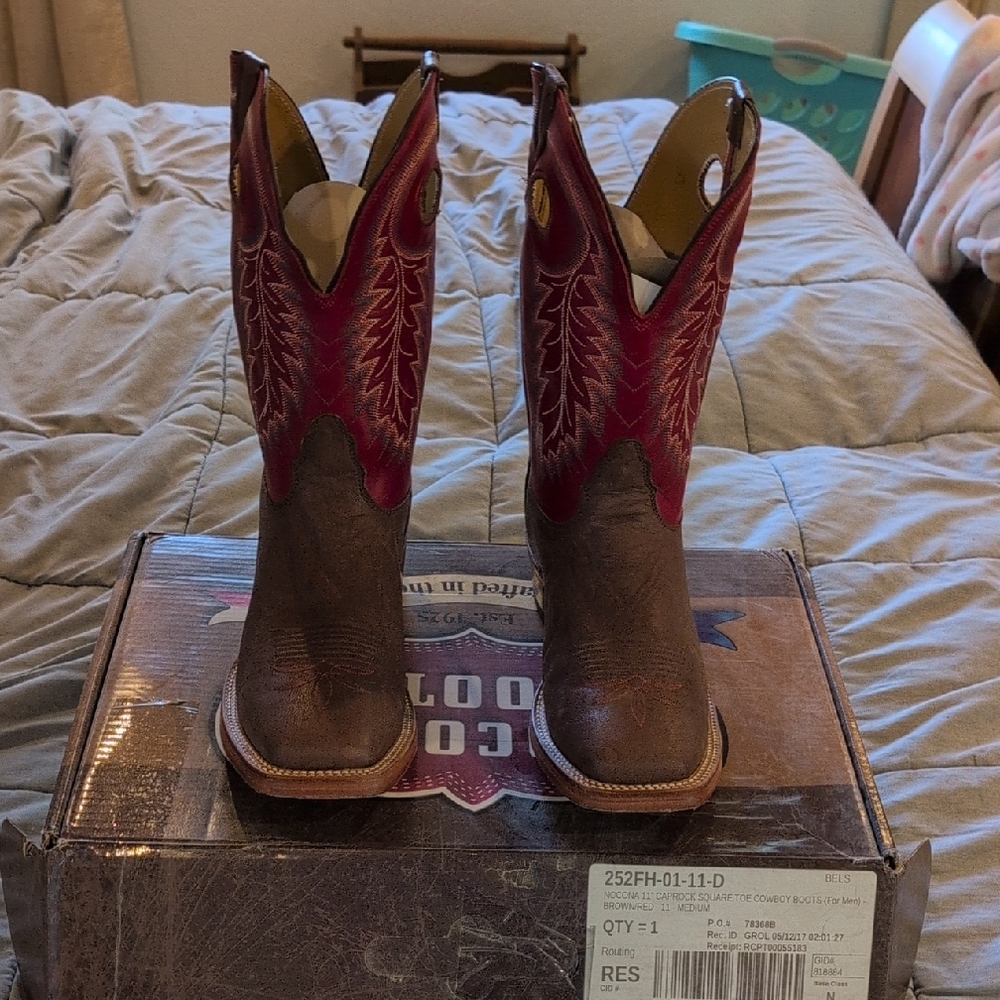 Nocona Red and Brown Men's Boots